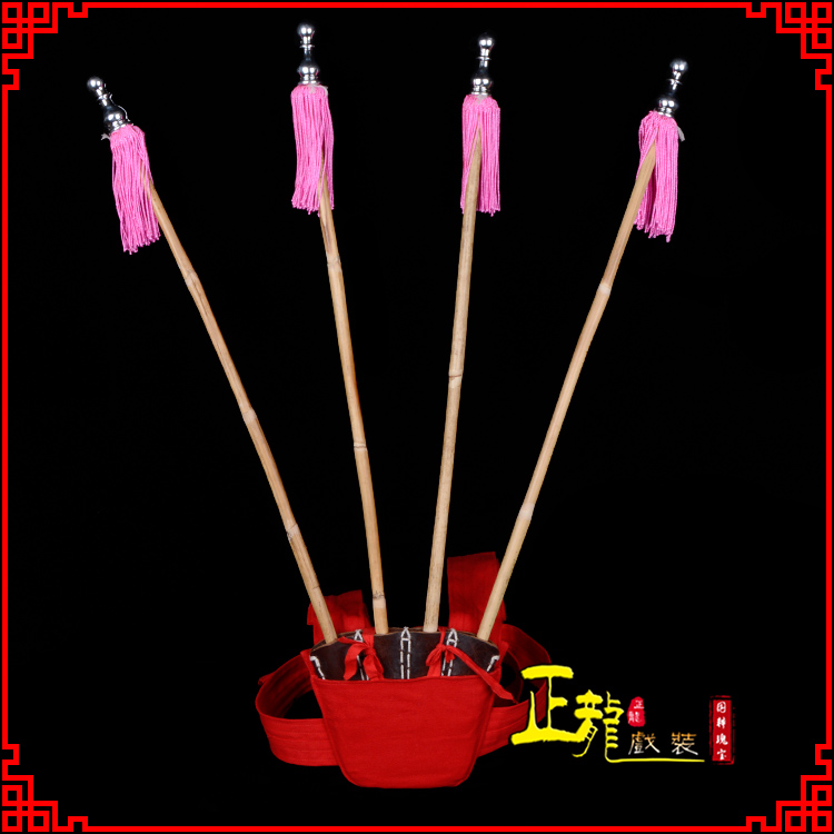 信宜戏装戏曲用品靠旗男女大靠 靠板 正宗牛皮旗杆旗架