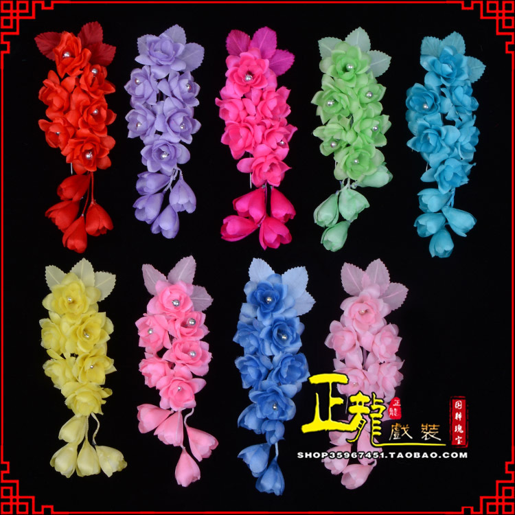 信宜鬓花头饰小花头花 真丝绢花