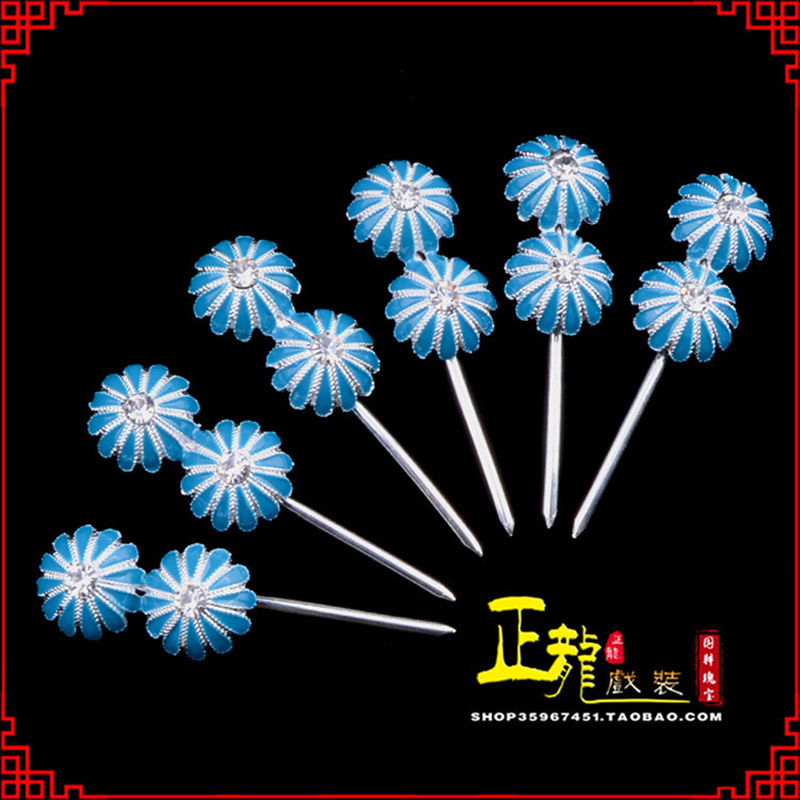 信宜头面泡子旦角化妆头饰 仿点绸泡子