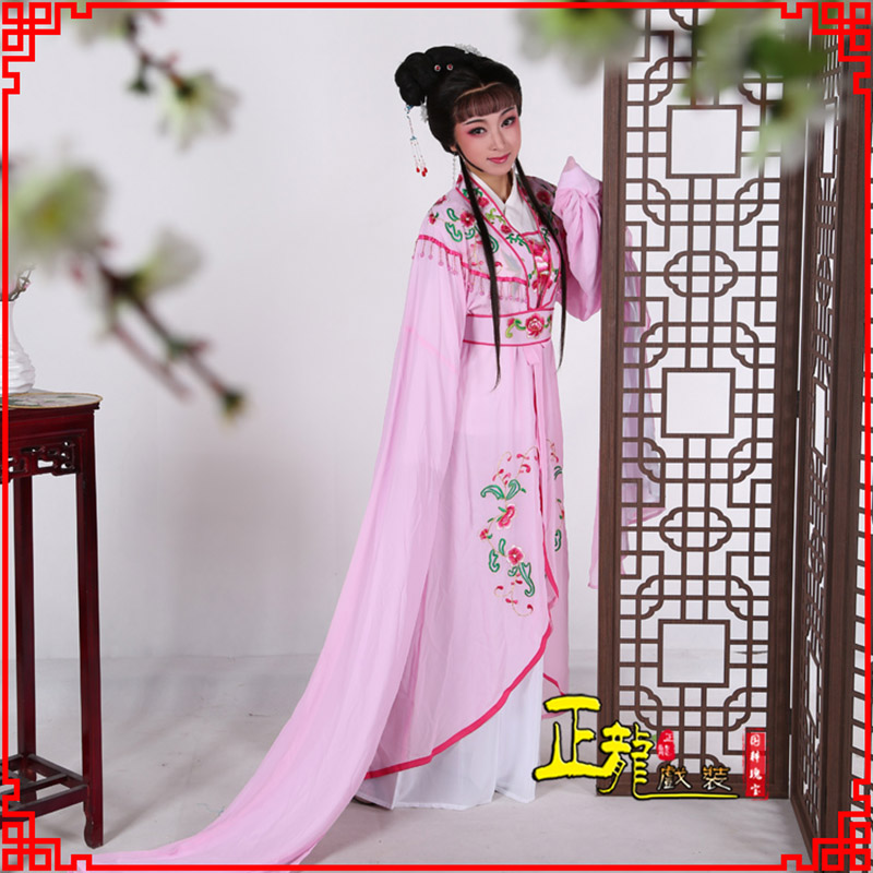 信宜花旦黄梅戏服古装戏服水袖戏剧假云肩长披